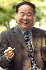 Chinese writer Mo Yan laughs as he holds a cigarette during the International Strindberg Conference in Beijing